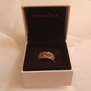 HONEYCOMB LACE RING, PANDORA SHINE™ & CLEAR CZ